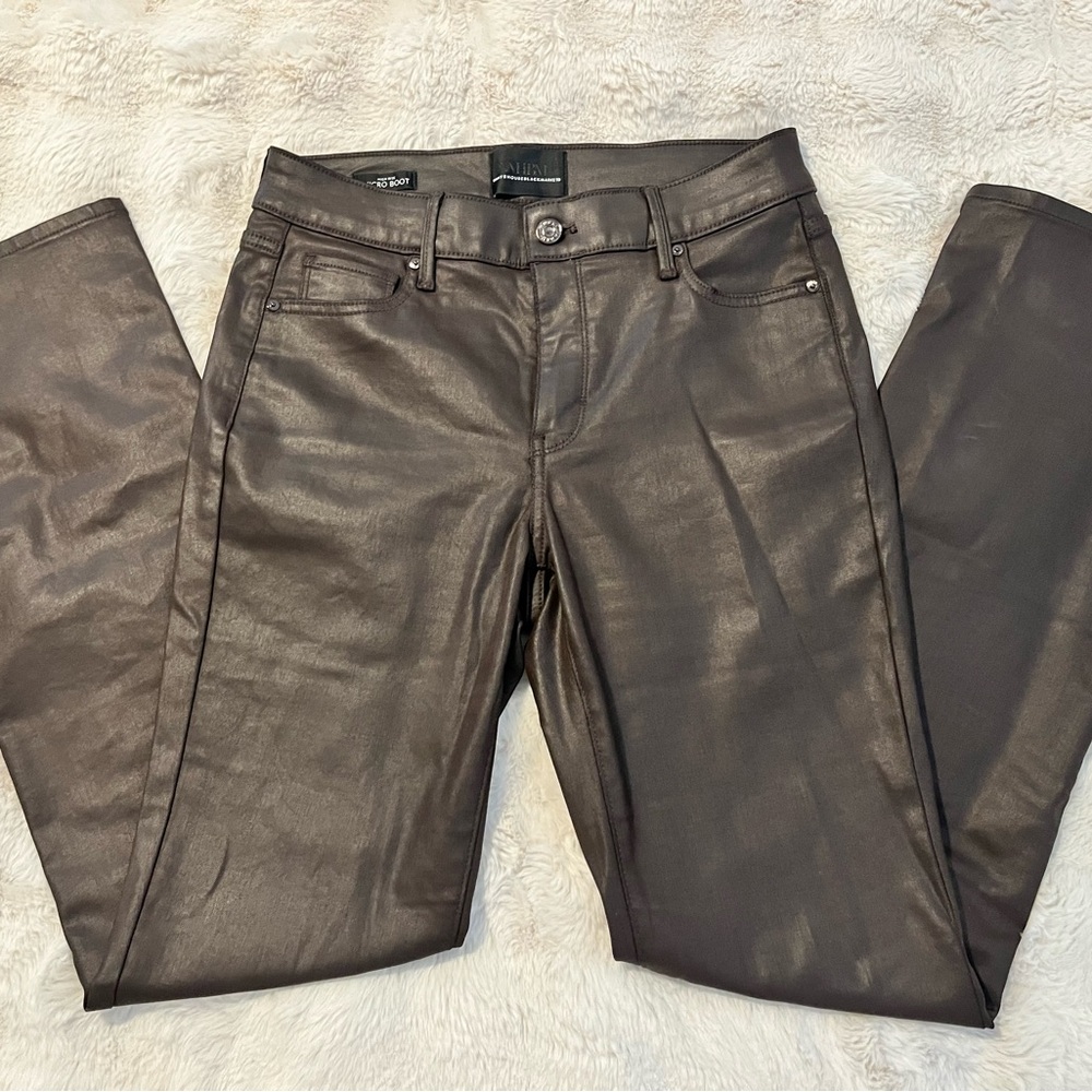 White House Black Market Brown Faux Leather Pants